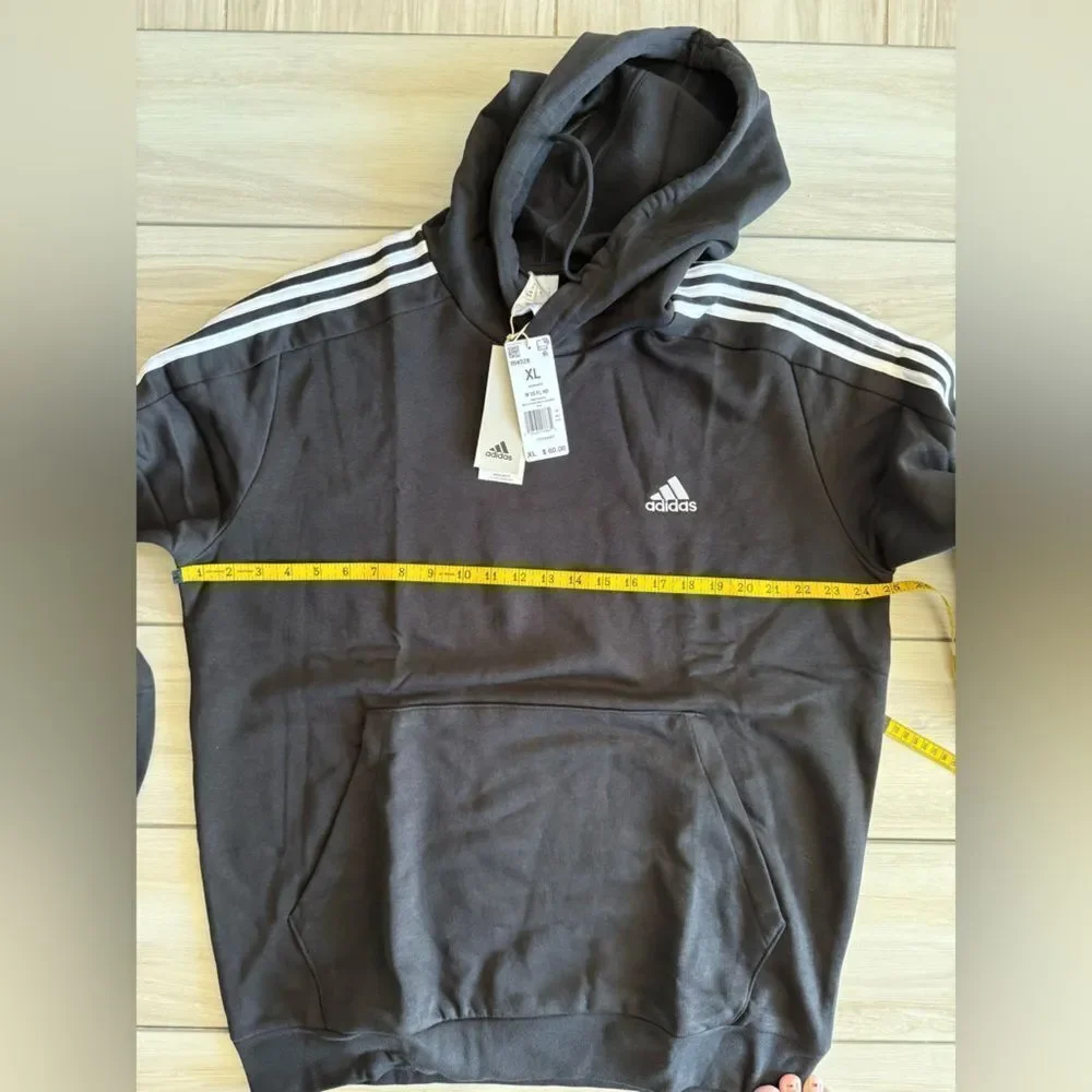 Adidas Three Stripe Hoodie Black  XL NWT IN PACKAGE